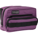Thrashin Supply Co. Handlebar Bag Plus expanded storage in ballistic nylon with microfiber eyewear pocket mounted to Harley-Davidson handlebars