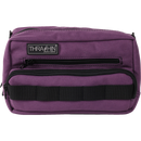Thrashin Supply Co. Handlebar Bag Plus expanded storage in ballistic nylon with microfiber eyewear pocket mounted to Harley-Davidson handlebars