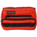 Thrashin Supply Co. Handlebar Bag Plus expanded storage in ballistic nylon with microfiber eyewear pocket mounted to Harley-Davidson handlebars
