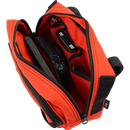 Thrashin Supply Co. Handlebar Bag Plus expanded storage in ballistic nylon with microfiber eyewear pocket mounted to Harley-Davidson handlebars