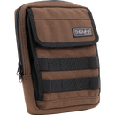 Thrashin Supply Co. Slim Handlebar Bag in black ballistic nylon mounted between fairing and gas tank on Harley-Davidson