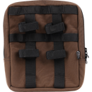 Thrashin Supply Co. Slim Handlebar Bag in black ballistic nylon mounted between fairing and gas tank on Harley-Davidson