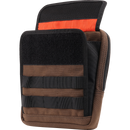 Thrashin Supply Co. Slim Handlebar Bag in black ballistic nylon mounted between fairing and gas tank on Harley-Davidson