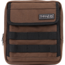 Thrashin Supply Co. Slim Handlebar Bag in black ballistic nylon mounted between fairing and gas tank on Harley-Davidson