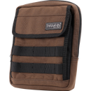 Thrashin Supply Co. Slim Handlebar Bag in black ballistic nylon mounted between fairing and gas tank on Harley-Davidson
