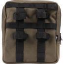 Thrashin Supply Co. Slim Handlebar Bag in black ballistic nylon mounted between fairing and gas tank on Harley-Davidson