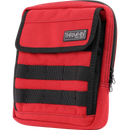 Thrashin Supply Co. Slim Handlebar Bag in black ballistic nylon mounted between fairing and gas tank on Harley-Davidson