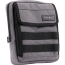 Thrashin Supply Co. Slim Handlebar Bag in black ballistic nylon mounted between fairing and gas tank on Harley-Davidson