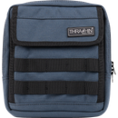 Thrashin Supply Co. Slim Handlebar Bag in black ballistic nylon mounted between fairing and gas tank on Harley-Davidson