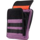 Thrashin Supply Co. Slim Handlebar Bag in black ballistic nylon mounted between fairing and gas tank on Harley-Davidson