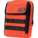 Thrashin Supply Co. Slim Handlebar Bag in black ballistic nylon mounted between fairing and gas tank on Harley-Davidson