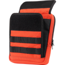 Thrashin Supply Co. Slim Handlebar Bag in black ballistic nylon mounted between fairing and gas tank on Harley-Davidson