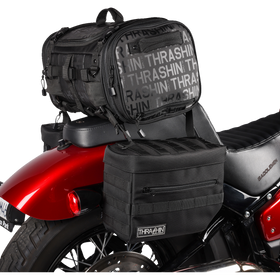 Thrashin Supply Co. Molle Strap Kit in black for MOLLE-compatible motorcycle luggage mounting