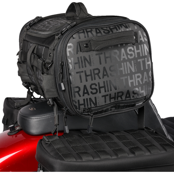 Thrashin Supply Co. Molle Strap Kit in black for MOLLE-compatible motorcycle luggage mounting