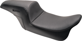 SLYFOX Drifter Seat - Black Logo - Smooth Vinyl - Carbon Fiber - Dyna '06-'17 SlyFox4682A