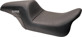 SLYFOX Drifter Seat - Gray Logo - Smooth Vinyl - Carbon Fiber - Dyna '06-'17 SlyFox4682B