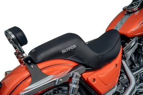 SLYFOX Drifter Seat - Gray Logo - Black Vinyl - Smooth - FXR '82-'00 SlyFox4681B