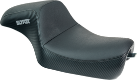 SLYFOX Drifter Seat - Gray Logo - Black Vinyl w/ Slipstop - Carbon Fiber - XL '04-'22 4684B-slyfox
