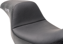 SLYFOX Drifter Seat - Gray Logo - Black Vinyl w/ Slipstop - Carbon Fiber - Dyna '96-'03 4883B-slyfox