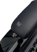 SLYFOX Drifter Seat - Gray Logo - Black Vinyl w/ Slipstop - Carbon Fiber - Dyna '96-'03 4883B-slyfox