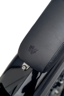 SLYFOX Drifter Seat - Black Logo - Black Vinyl w/ Slipstop - Carbon Fiber - Dyna '96-'03 4683A-slyfox