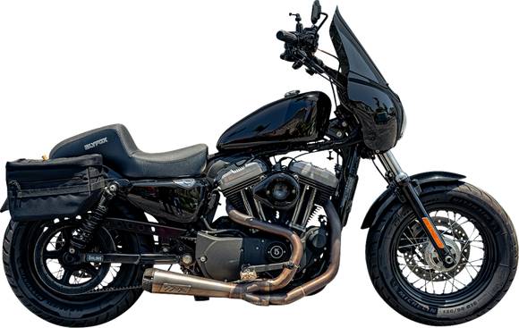 SLYFOX Drifter Seat - Gray Logo - Black Vinyl w/ Slipstop - Carbon Fiber - XL '04-'22 4684B-slyfox