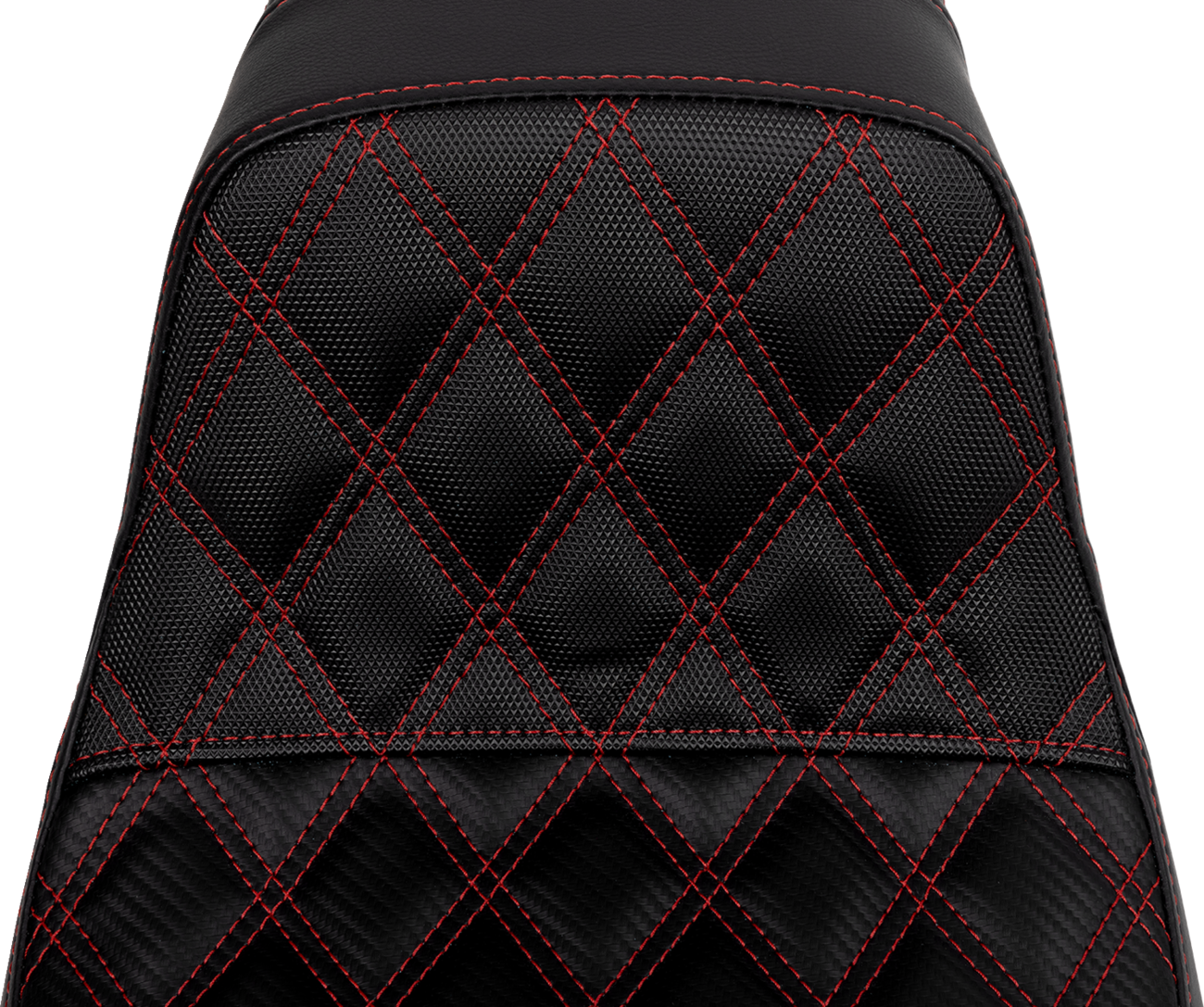 SADDLEMEN Pro Series SDC Performance Seat - Carbon Fiber/Lumbar Gripper - Red Stitch - Dyna '06-'17 SC80604RED