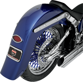 KLOCK WERKS Benchmark 4" Stretched Rear Fender - Frenched - Unfinished - For Custom Application KWF-02-0400