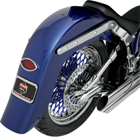 KLOCK WERKS Benchmark 4" Stretched Rear Fender - Frenched - Unfinished - For Custom Application KWF-02-0400