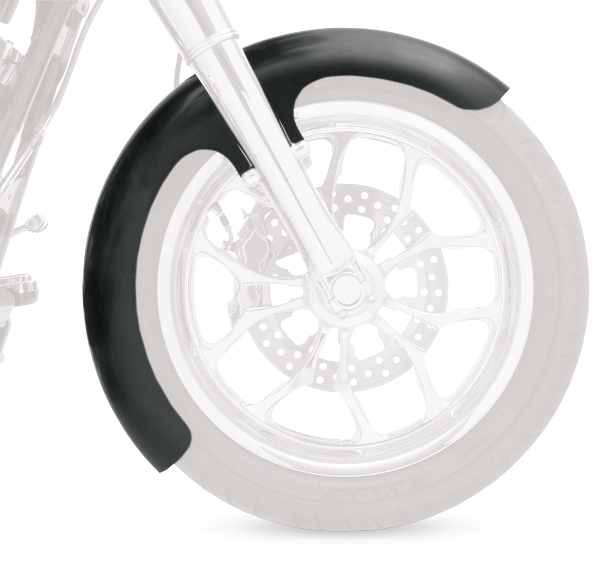 KLOCK WERKS Wrapper Fender Kit - Front - Black - 21" KWF-01-0105-2014