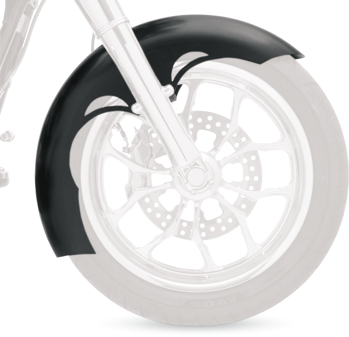 KLOCK WERKS Tude Fender Kit - Front - Black - 21" KWF-01-0107-2014