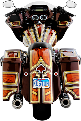 KLOCK WERKS The One Rear Fender - Frenched - Black - Steel KWF-01-0304