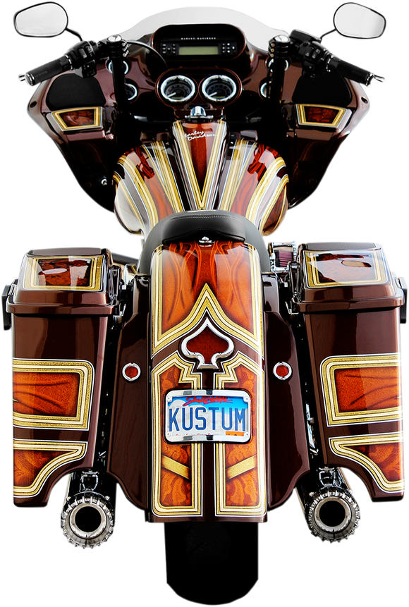 KLOCK WERKS The One Rear Fender - Frenched - Black - Steel KWF-01-0304