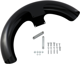 KLOCK WERKS Wrapper Front Fender - Black - Steel - 21