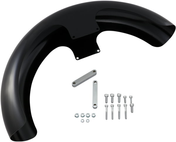 KLOCK WERKS Wrapper Front Fender - Black - Steel - 21