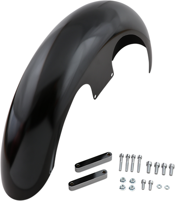 KLOCK WERKS Slicer Front Fender - Black - Steel - 21" KWF-04-0461