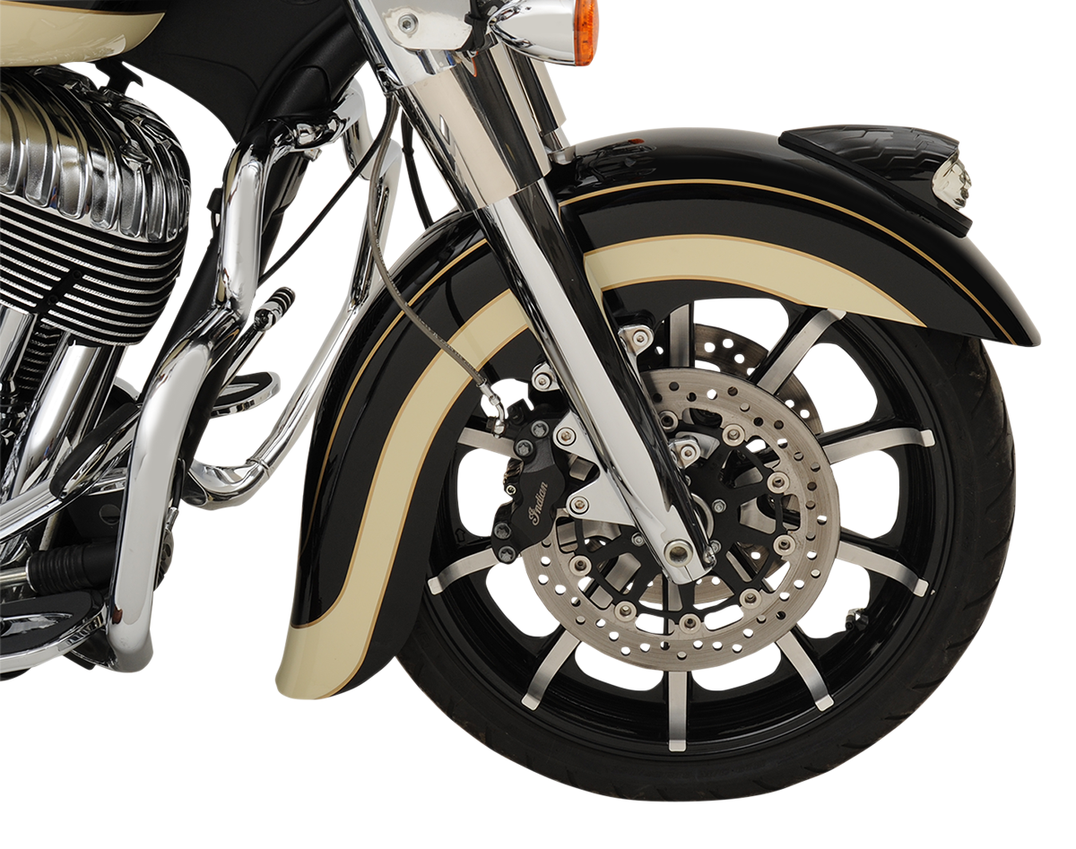 KLOCK WERKS Front Fender - E-Coating Black - 16"-19" - Indian/Chief KWF-04-0400