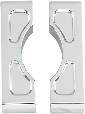 KLOCK WERKS Hugger Front Fender Mounting Blocks - For 21" Wheels - Chrome KWFS-01-0102-C