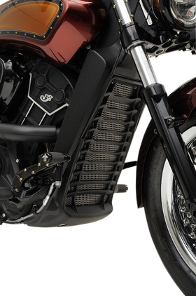 KLOCK WERKS Outrider Radiator Guard - Natural - Indian Scout KWS-04-0321