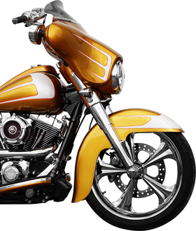 KLOCK WERKS Flare* Windshield - 6-1/2" - Smoke - '96-'13 FLHT KWW-01-0199