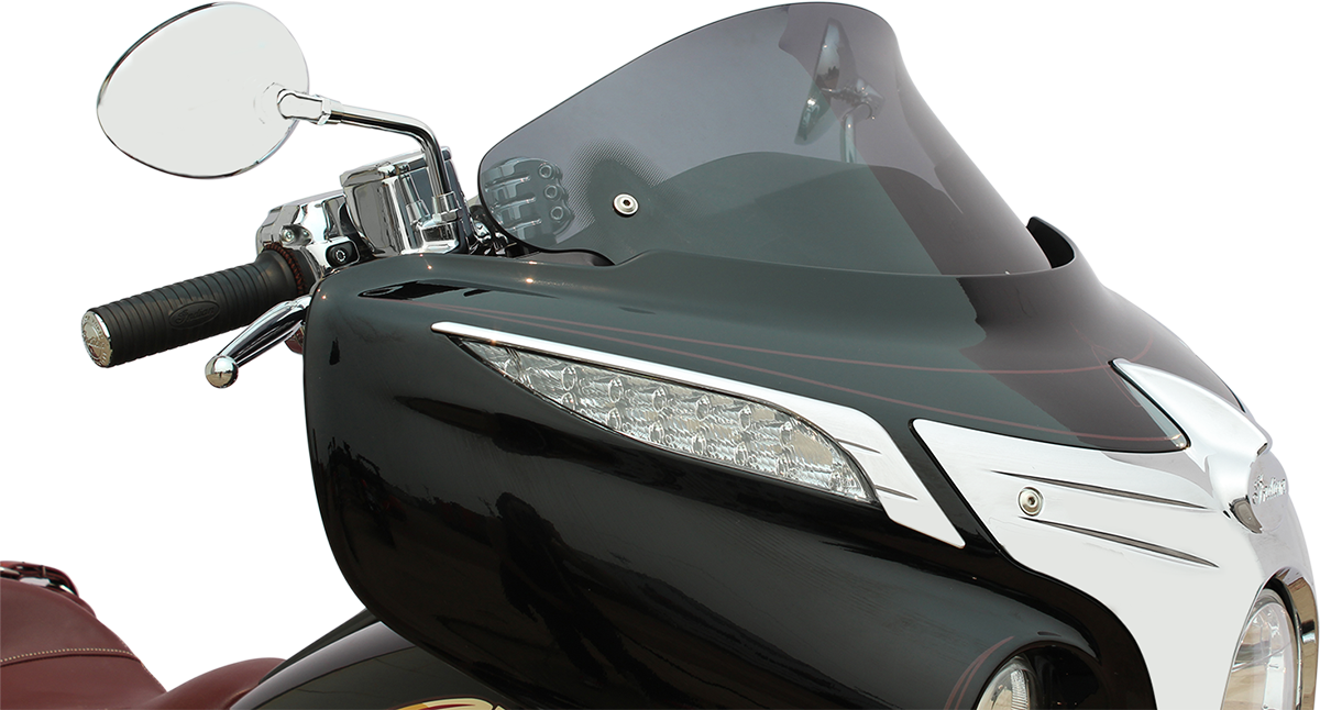 KLOCK WERKS Flare* Windshield - 10" - Short - Dark Smoke - Chief KWW-04-0040