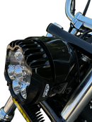 CUSTOM DYNAMICS LED Headlight - Shark Demon? - Pedestal Mount SD2-PM-W