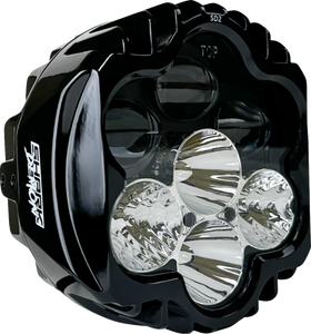 CUSTOM DYNAMICS LED Headlight - Shark Demon? - Pedestal Mount SD2-PM-W