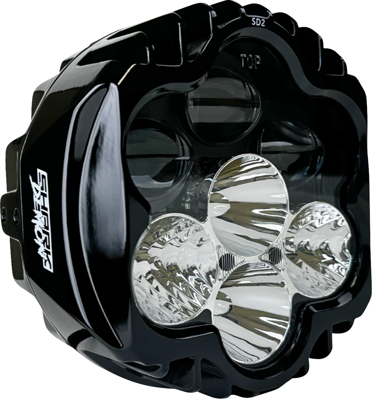 CUSTOM DYNAMICS LED Headlight - Shark Demon? - Harley-Davidson? SD2-BW-W