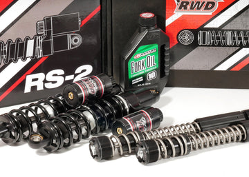 RWD V-Twin RS-2 Dyna Performance Package – RS-2 rear shocks, RS-1F front cartridges and fork oil for 2006-2017 Harley Davidson Dyna