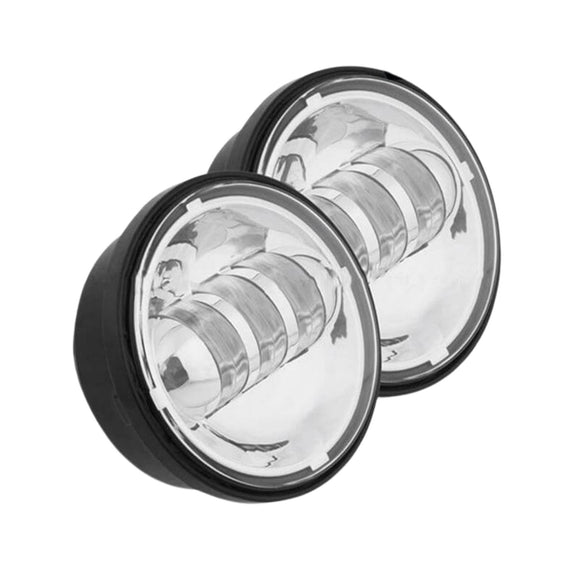 4.5-inch chrome LED auxiliary projector lamp pair for Harley-Davidson motorcycles