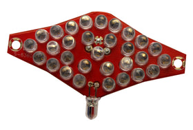 400449 replacement LED board for 400440 diamond-style tail light, red PCB with multiple clear LED lenses and bulb connector