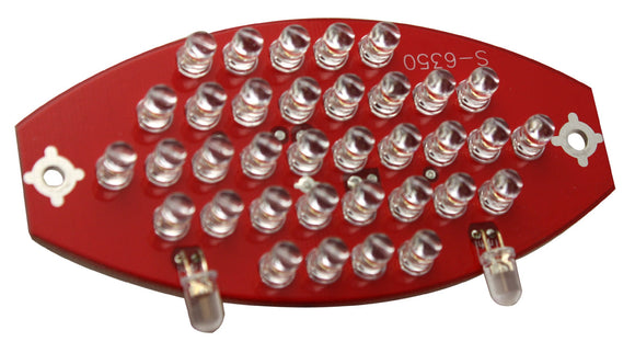 400459 replacement red oval LED board for 400450 oval-style LED tail light with multiple clear LEDs
