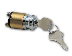Chrome universal 3-wire key switch with two keys for Harley-Davidson