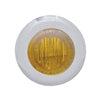 3 Amber LED mini marker light with amber lens and stainless steel bezel, 1-1/8 in